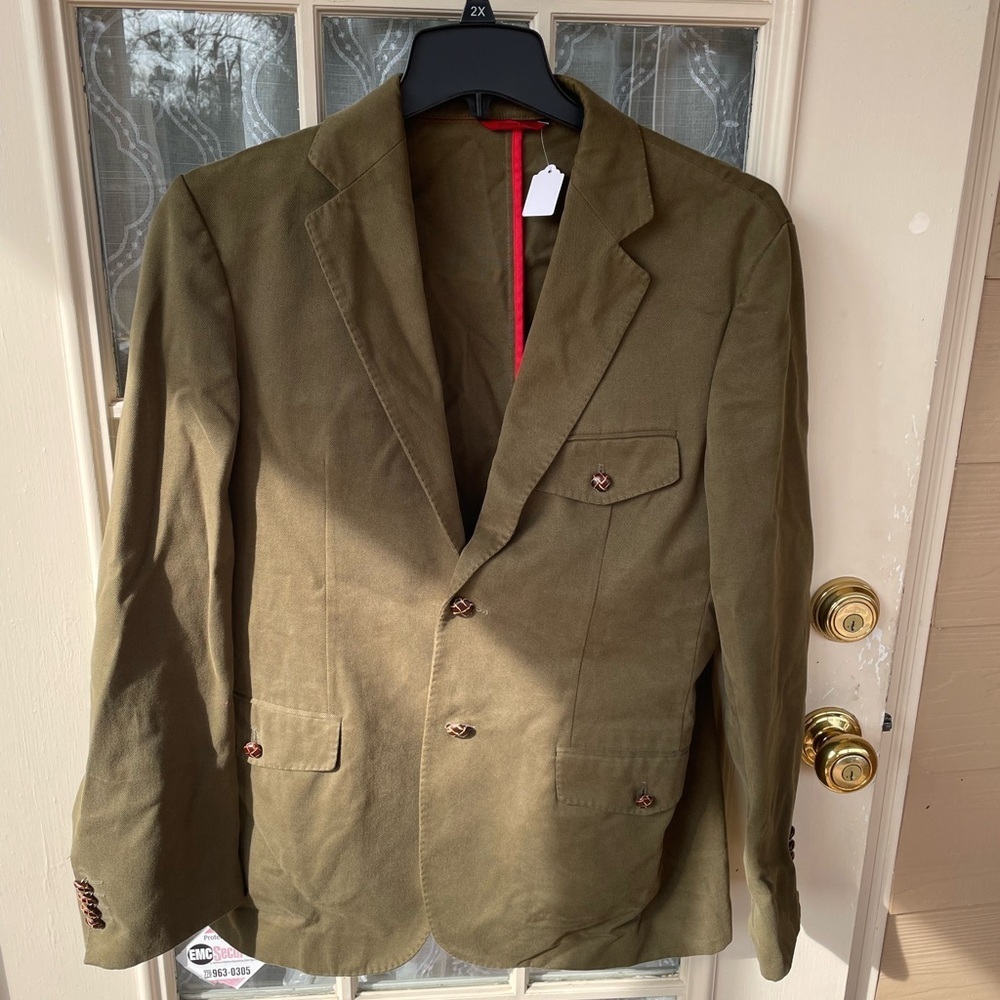 Carolina Herrera Olive Green Tailored Blazer Jacket Size 42 (US 6–8)